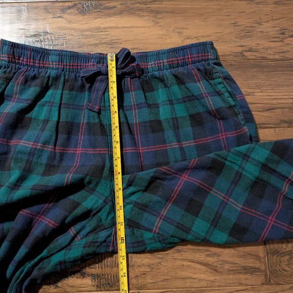 Old Navy pajama joggers pants blue green plaid size small Tall - Picture 5 of 12